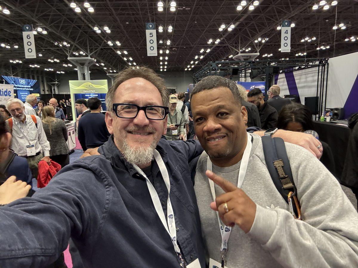 Matt Boudreau with Stephen Dent at AES in New York.