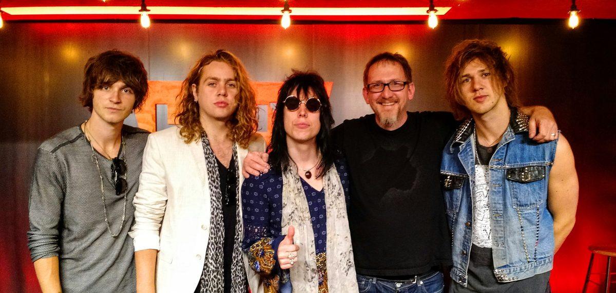 Matt Boudreau with The Struts at KFOG.